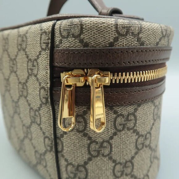 100% Authentic GUCCI Ophidia Brown GG Canvas Vanity case 1150-09324 - Picture 10 of 12